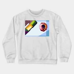 laptop and coffe WPAP PopArt Crewneck Sweatshirt